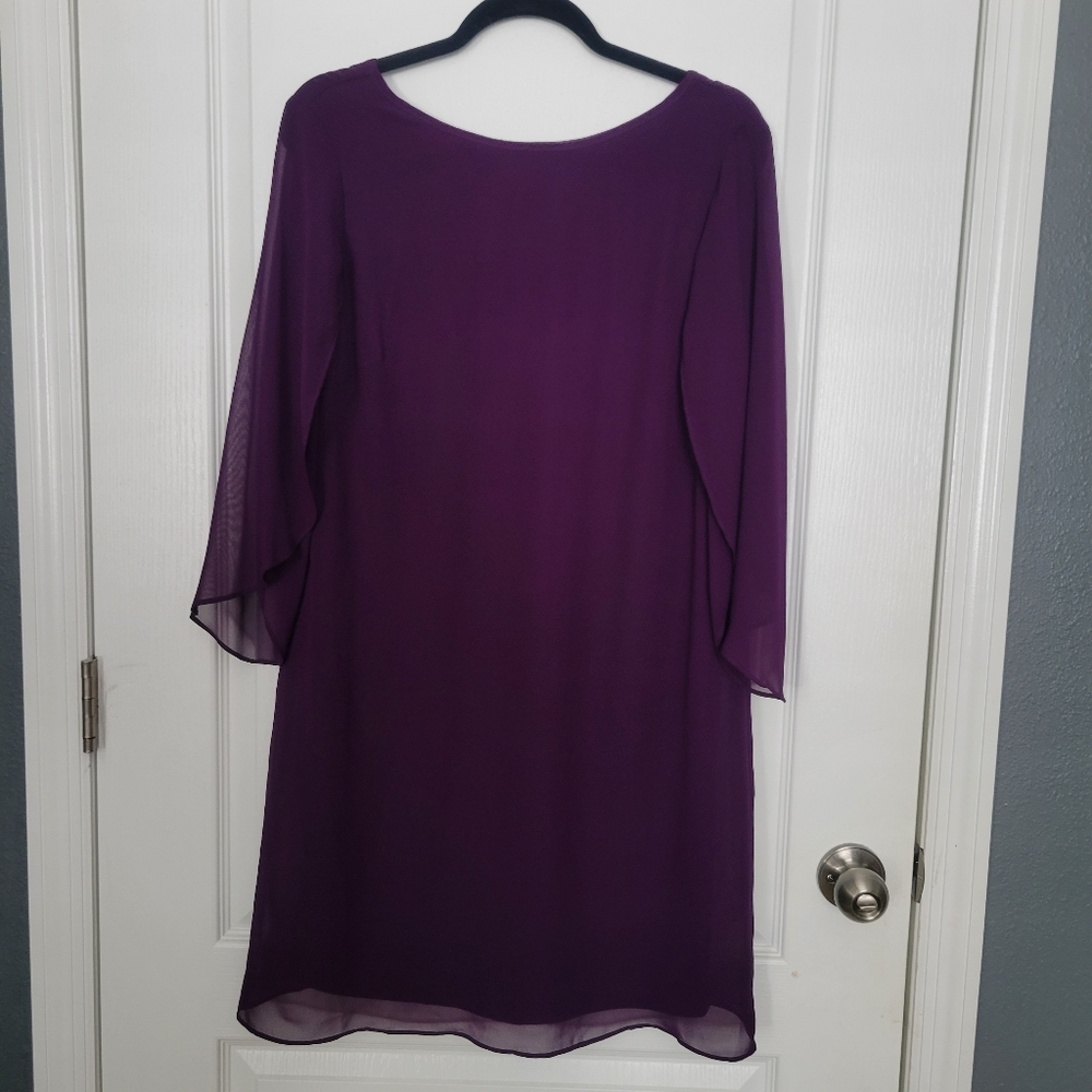 Dress Barn purple dress size 8 Elegant Flowy Cocktail